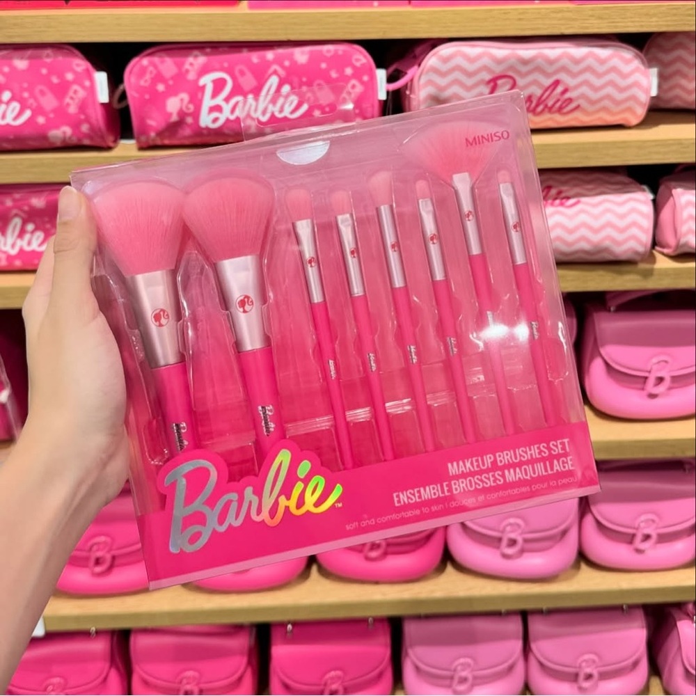 •Barbie for MINISO• Collection Makeup Brushes Set (8 pcs) - Picture 7 of 11